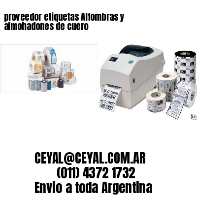 proveedor etiquetas Alfombras y almohadones de cuero