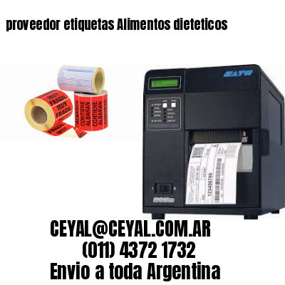 proveedor etiquetas Alimentos dieteticos