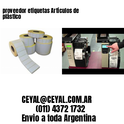 proveedor etiquetas Artículos de plástico