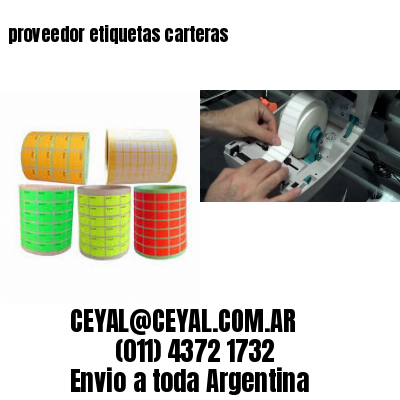 proveedor etiquetas carteras