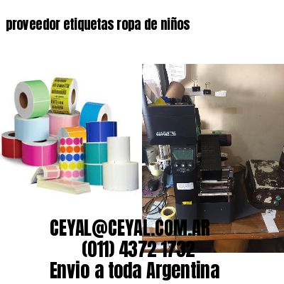 proveedor etiquetas ropa de niños
