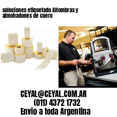 soluciones etiquetado Alfombras y almohadones de cuero