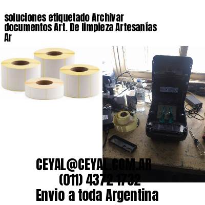 soluciones etiquetado Archivar documentos Art. De limpieza Artesanías Ar