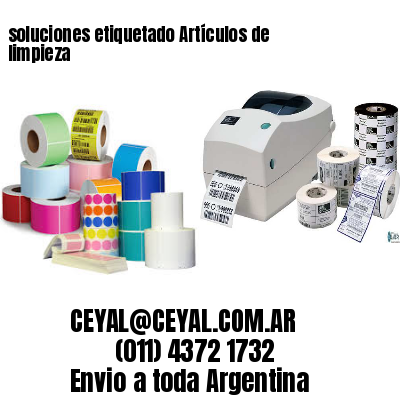 soluciones etiquetado Artículos de limpieza