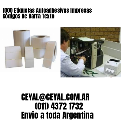1000 Etiquetas Autoadhesivas Impresas Códigos De Barra Texto