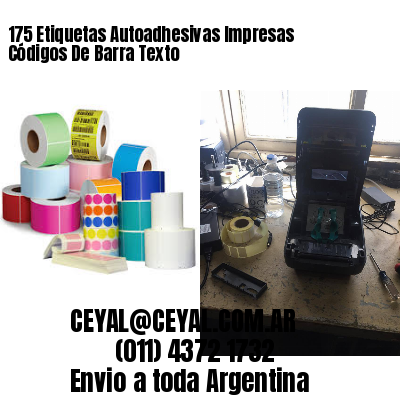 175 Etiquetas Autoadhesivas Impresas Códigos De Barra Texto
