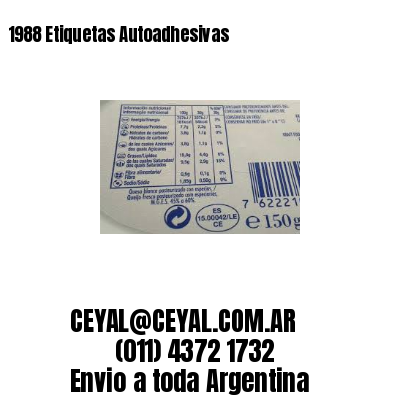 1988 Etiquetas Autoadhesivas 