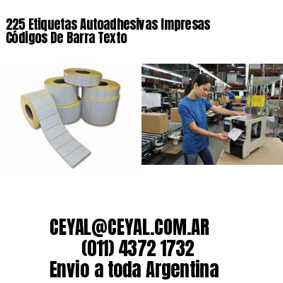 225 Etiquetas Autoadhesivas Impresas Códigos De Barra Texto