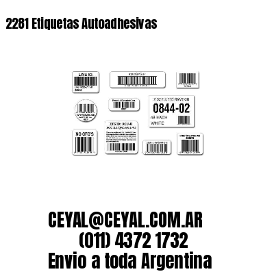 2281 Etiquetas Autoadhesivas