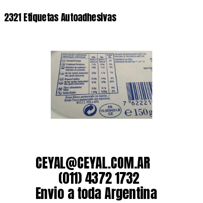 2321 Etiquetas Autoadhesivas