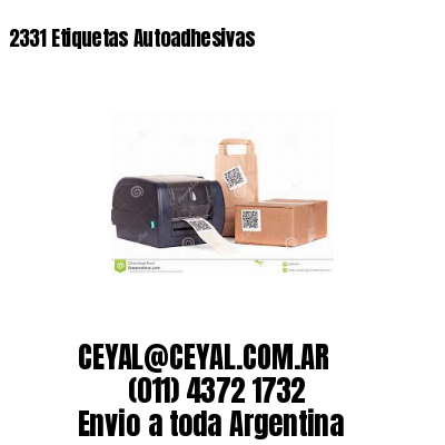 2331 Etiquetas Autoadhesivas