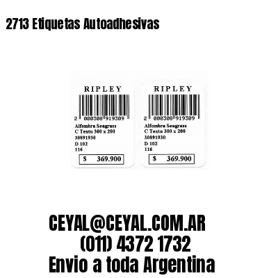2713 Etiquetas Autoadhesivas