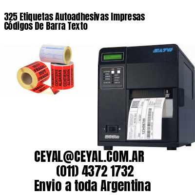 325 Etiquetas Autoadhesivas Impresas Códigos De Barra Texto