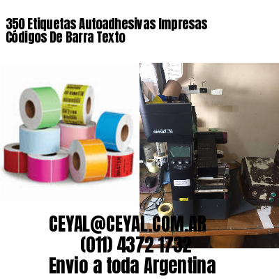 350 Etiquetas Autoadhesivas Impresas Códigos De Barra Texto
