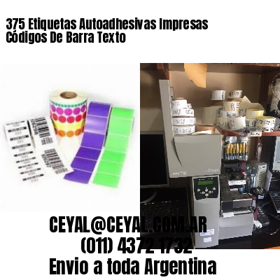 375 Etiquetas Autoadhesivas Impresas Códigos De Barra Texto
