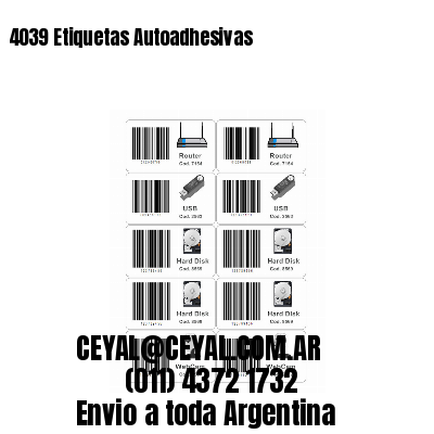 4039 Etiquetas Autoadhesivas