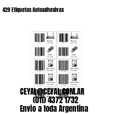 429 Etiquetas Autoadhesivas 