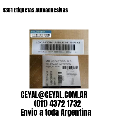 4361 Etiquetas Autoadhesivas