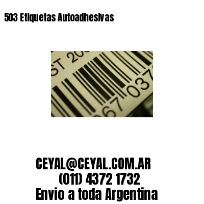 503 Etiquetas Autoadhesivas