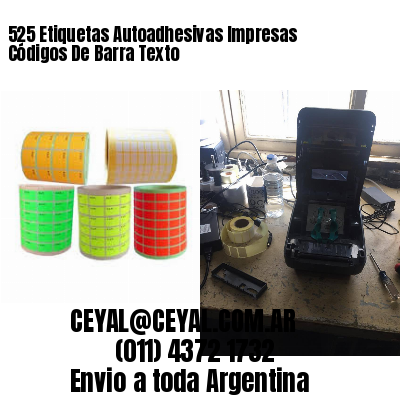 525 Etiquetas Autoadhesivas Impresas Códigos De Barra Texto