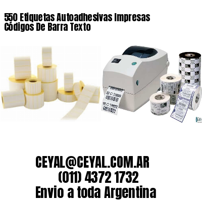 550 Etiquetas Autoadhesivas Impresas Códigos De Barra Texto