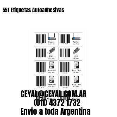 551 Etiquetas Autoadhesivas