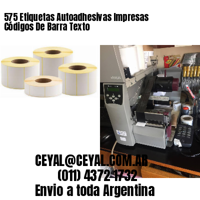 575 Etiquetas Autoadhesivas Impresas Códigos De Barra Texto