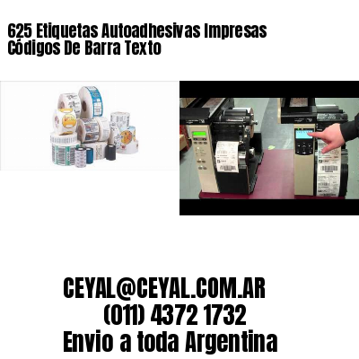 625 Etiquetas Autoadhesivas Impresas Códigos De Barra Texto