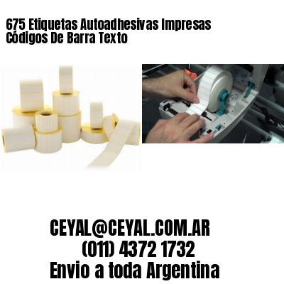 675 Etiquetas Autoadhesivas Impresas Códigos De Barra Texto