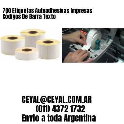700 Etiquetas Autoadhesivas Impresas Códigos De Barra Texto