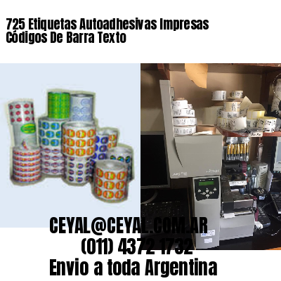 725 Etiquetas Autoadhesivas Impresas Códigos De Barra Texto