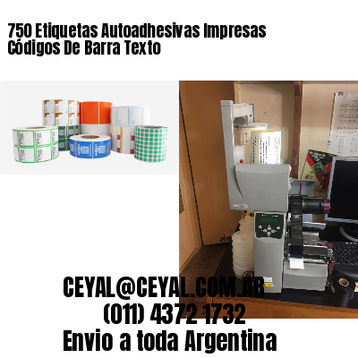 750 Etiquetas Autoadhesivas Impresas Códigos De Barra Texto