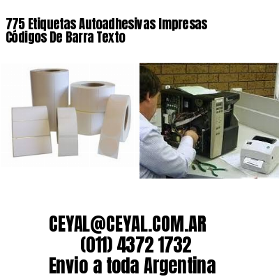 775 Etiquetas Autoadhesivas Impresas Códigos De Barra Texto