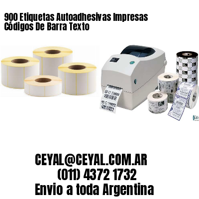 900 Etiquetas Autoadhesivas Impresas Códigos De Barra Texto