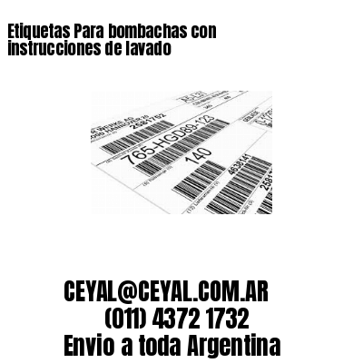 Etiquetas Para bombachas con instrucciones de lavado