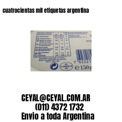 cuatrocientas mil etiquetas argentina