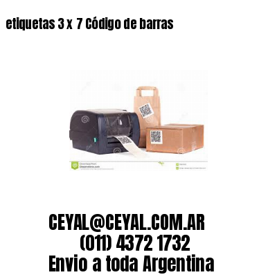 etiquetas 3 x 7 Código de barras