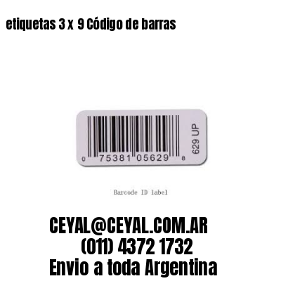 etiquetas 3 x 9 Código de barras