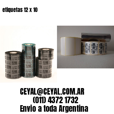 etiquetas 12 x 10
