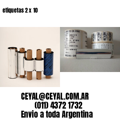 etiquetas 2 x 10