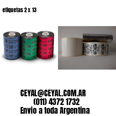 etiquetas 2 x 13