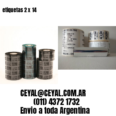 etiquetas 2 x 14