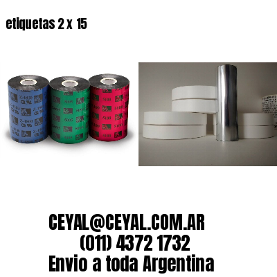 etiquetas 2 x 15
