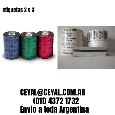 etiquetas 2 x 3