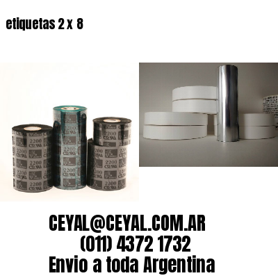 etiquetas 2 x 8