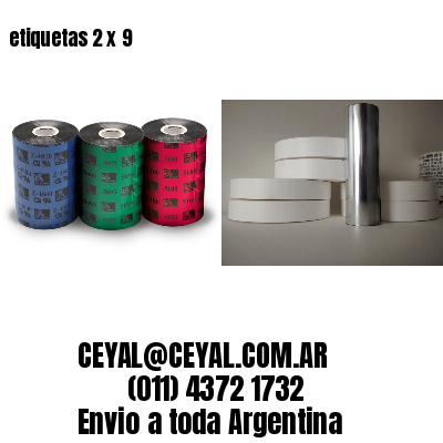 etiquetas 2 x 9