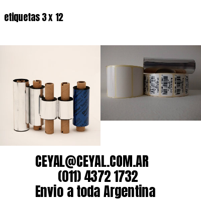 etiquetas 3 x 12