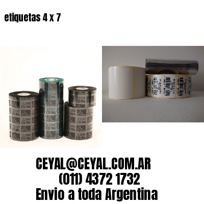 etiquetas 4 x 7