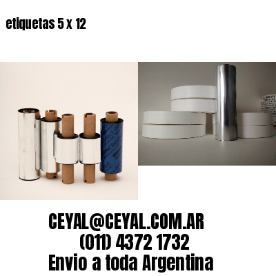 etiquetas 5 x 12