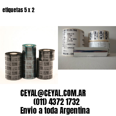 etiquetas 5 x 2